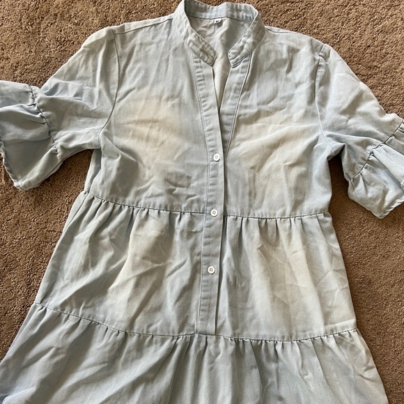 Amazon Dresses & Skirts - Light Gray Button-Up Dress